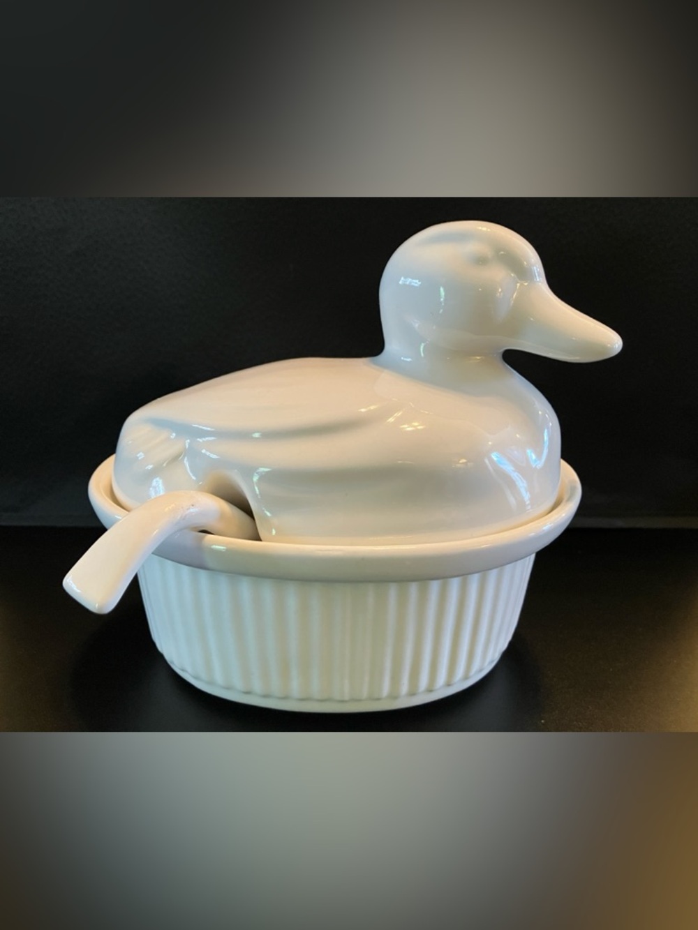 Vintage California USA Duck Tureen with Ladle